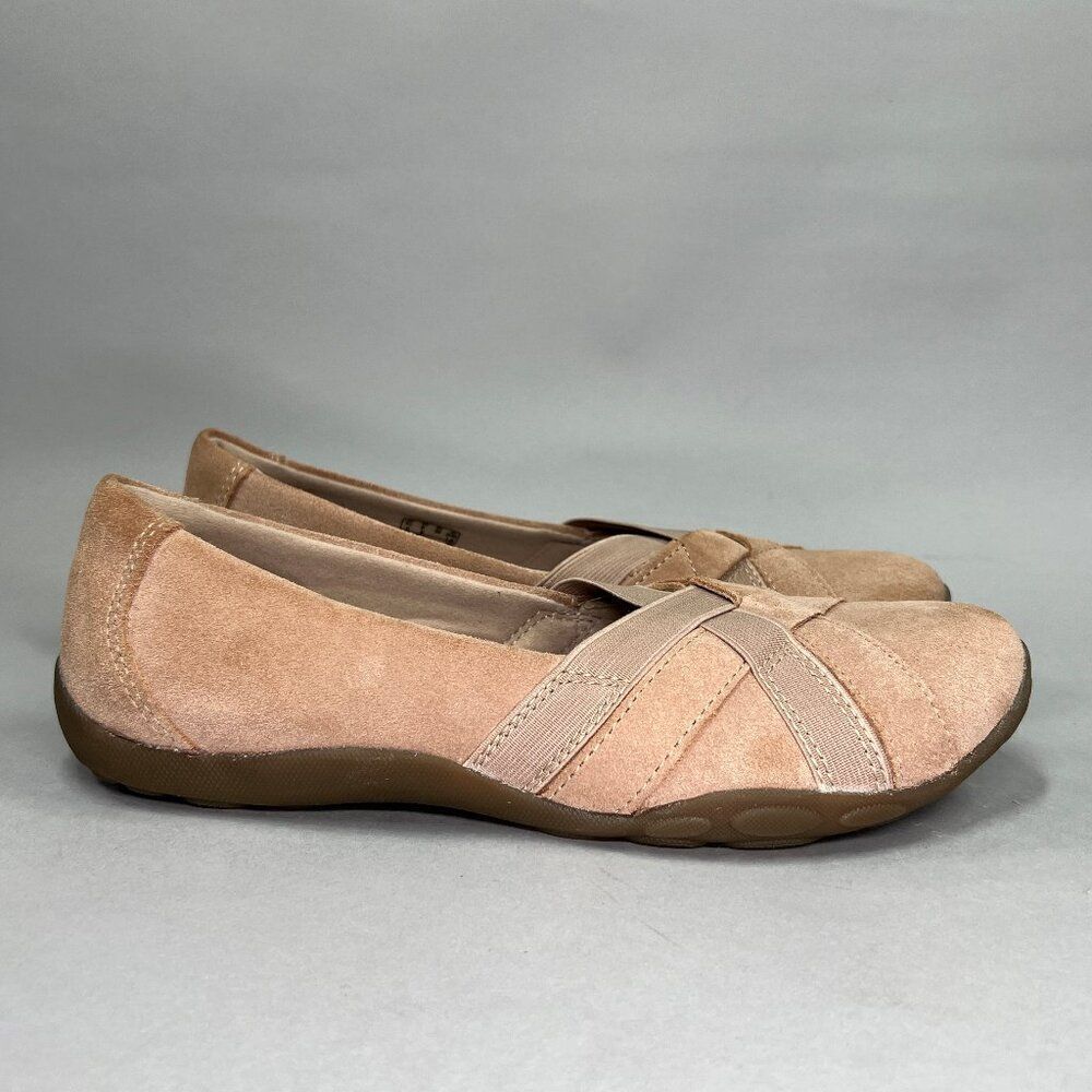 Women’s Neutral Suede Slip-On Flats - Beige